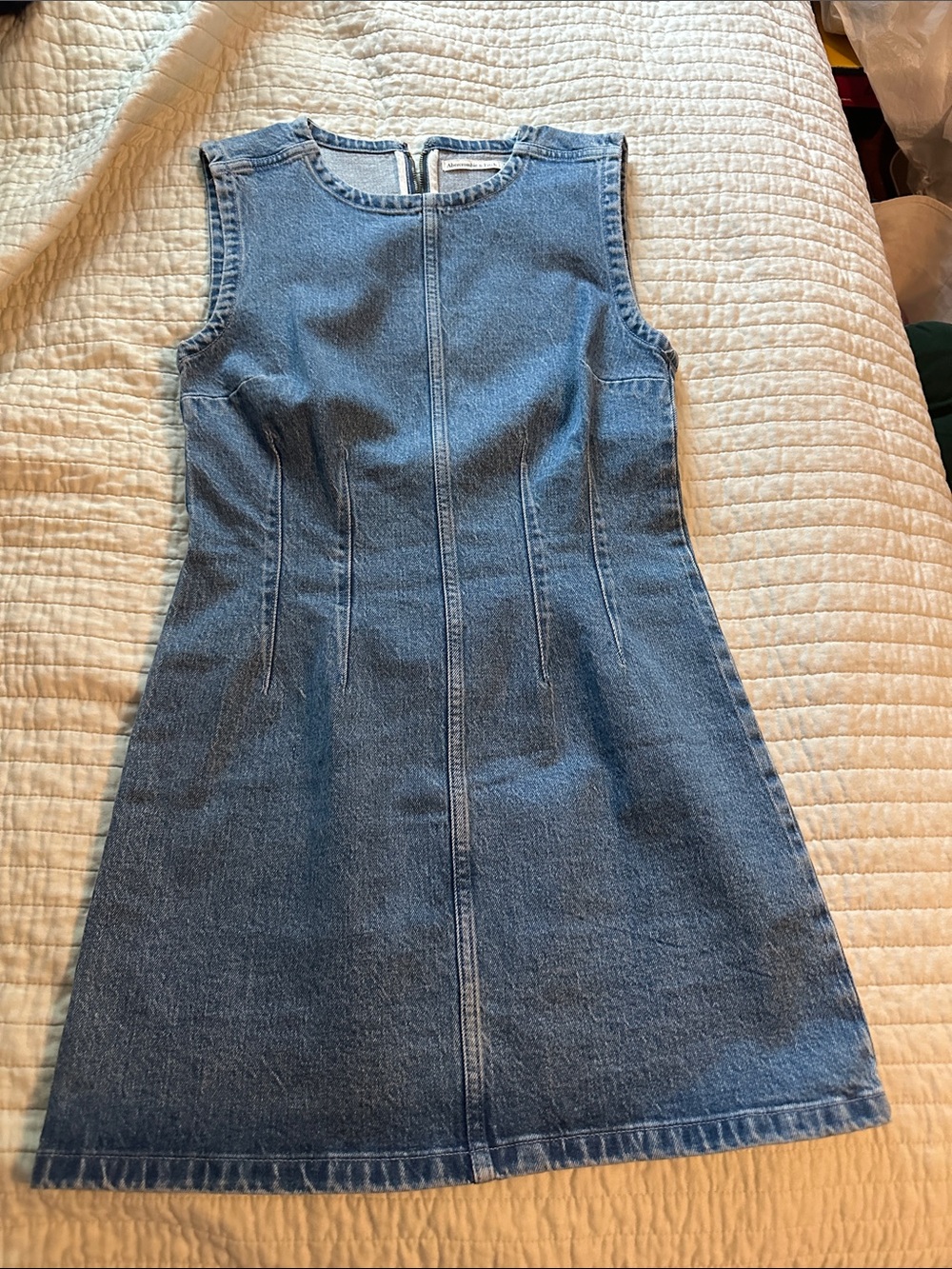 Abercrombie Sleeveless Denim Dress - Blue